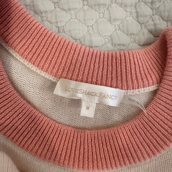 LoveShackFancy Greece Ruffle cashmere-Wool Sweater Medium - Picture 4 of 10